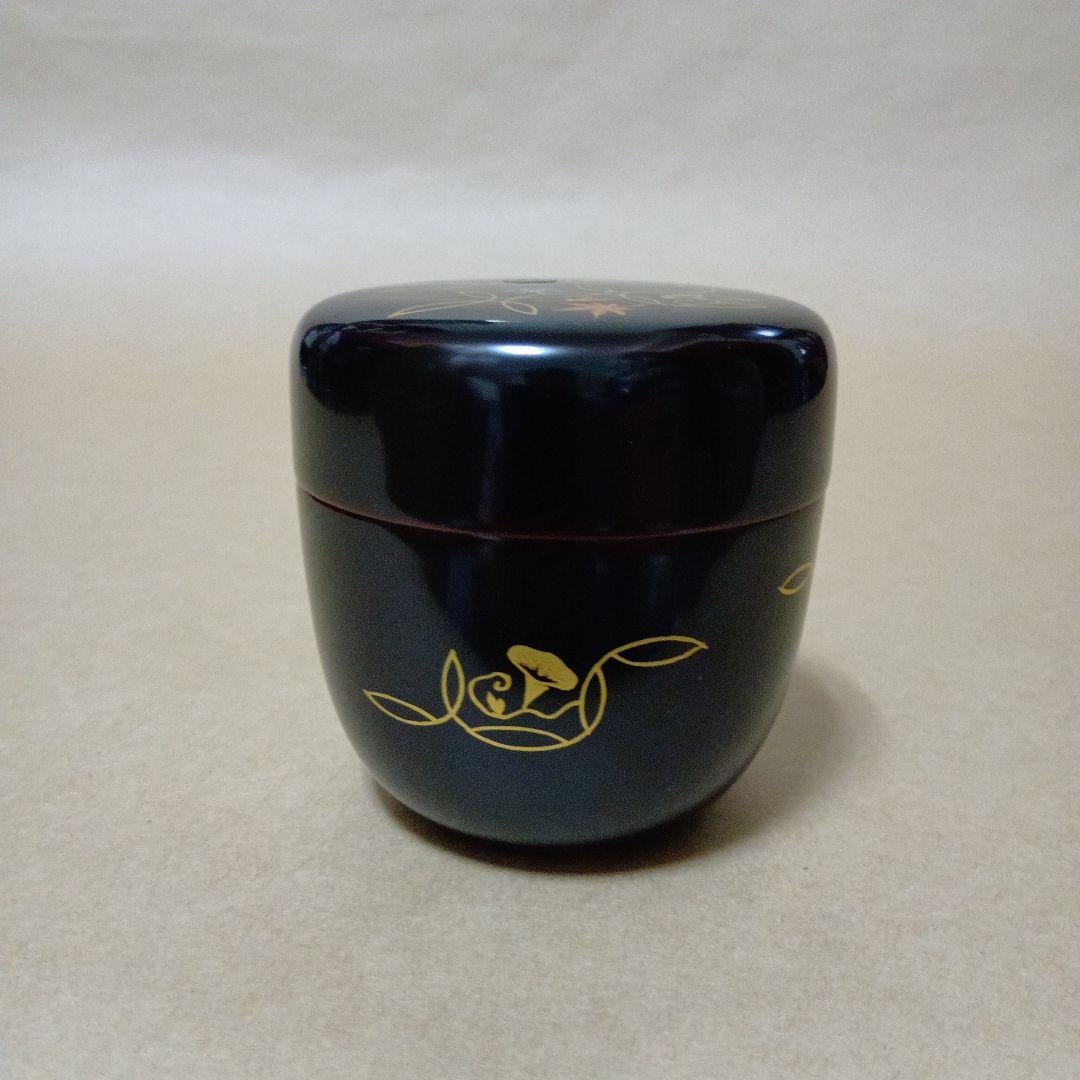 茶道具　大棗四季七宝蒔絵溜塗