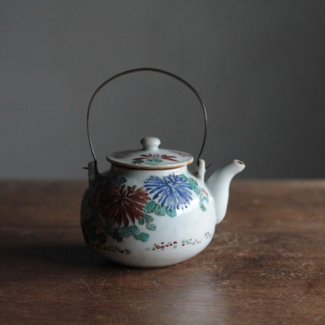 薩摩平佐 色絵 ちょか 急須 古美術 古道具 アンティーク