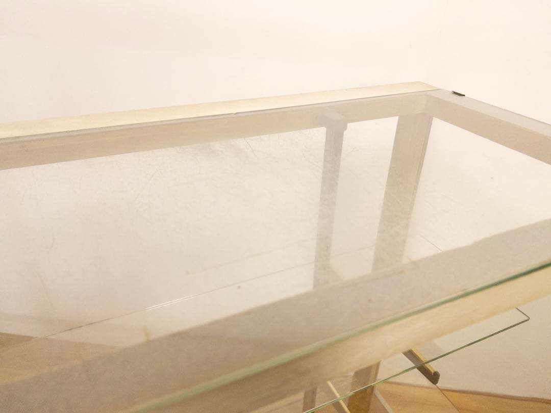 ガラス　ショーケース　ディスプレイ　横幅約121㎝　商店　アンティーク　レトロ