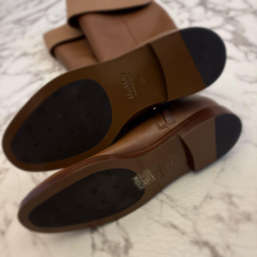 【未使用】MaxMara マックスマーラ 牛革　ラムレザー　ロングブーツ