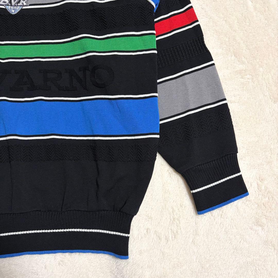 【美品】BARNI VARNO バーニヴァーノニット ボーダー ワッペン 日本製