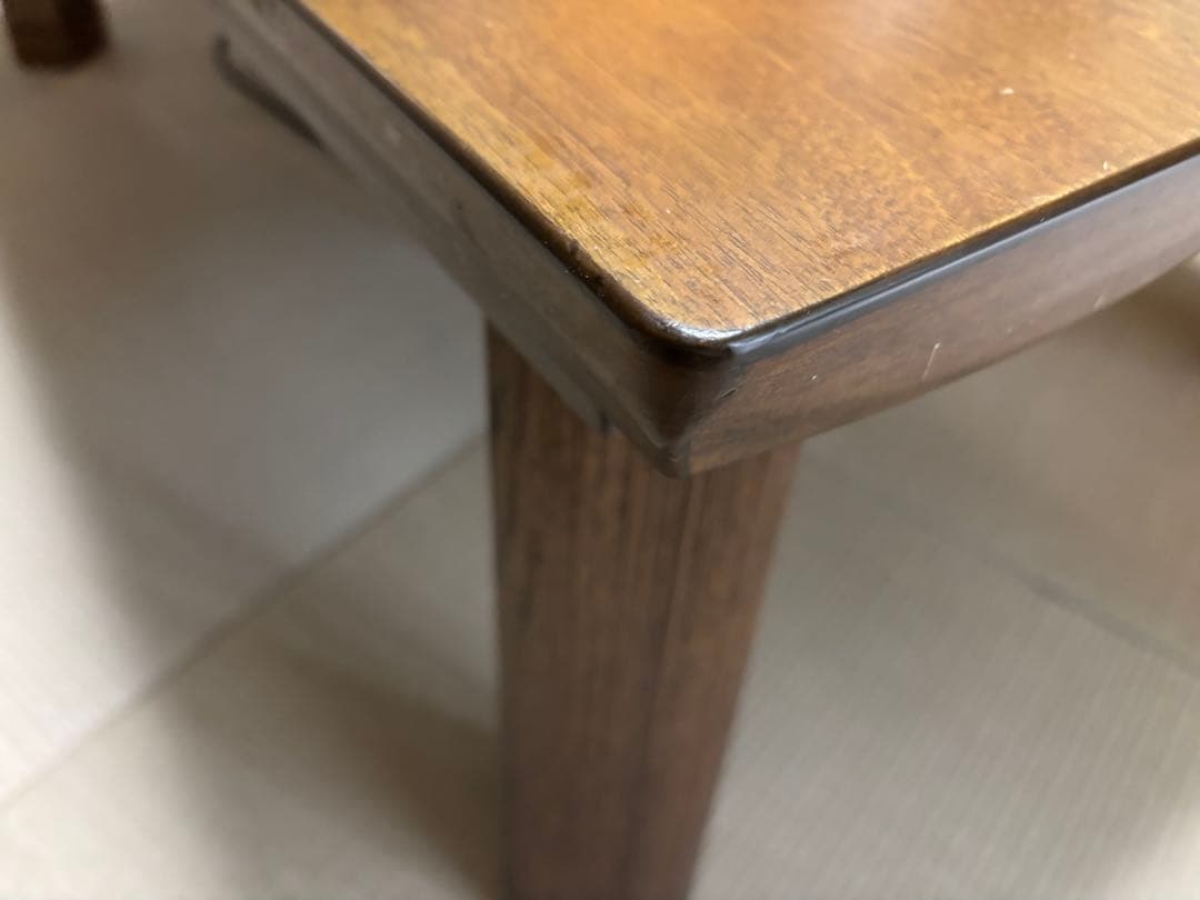 家具調コタツ　木製ダークブラウン長方形テーブル　春日工芸　引き取り限定