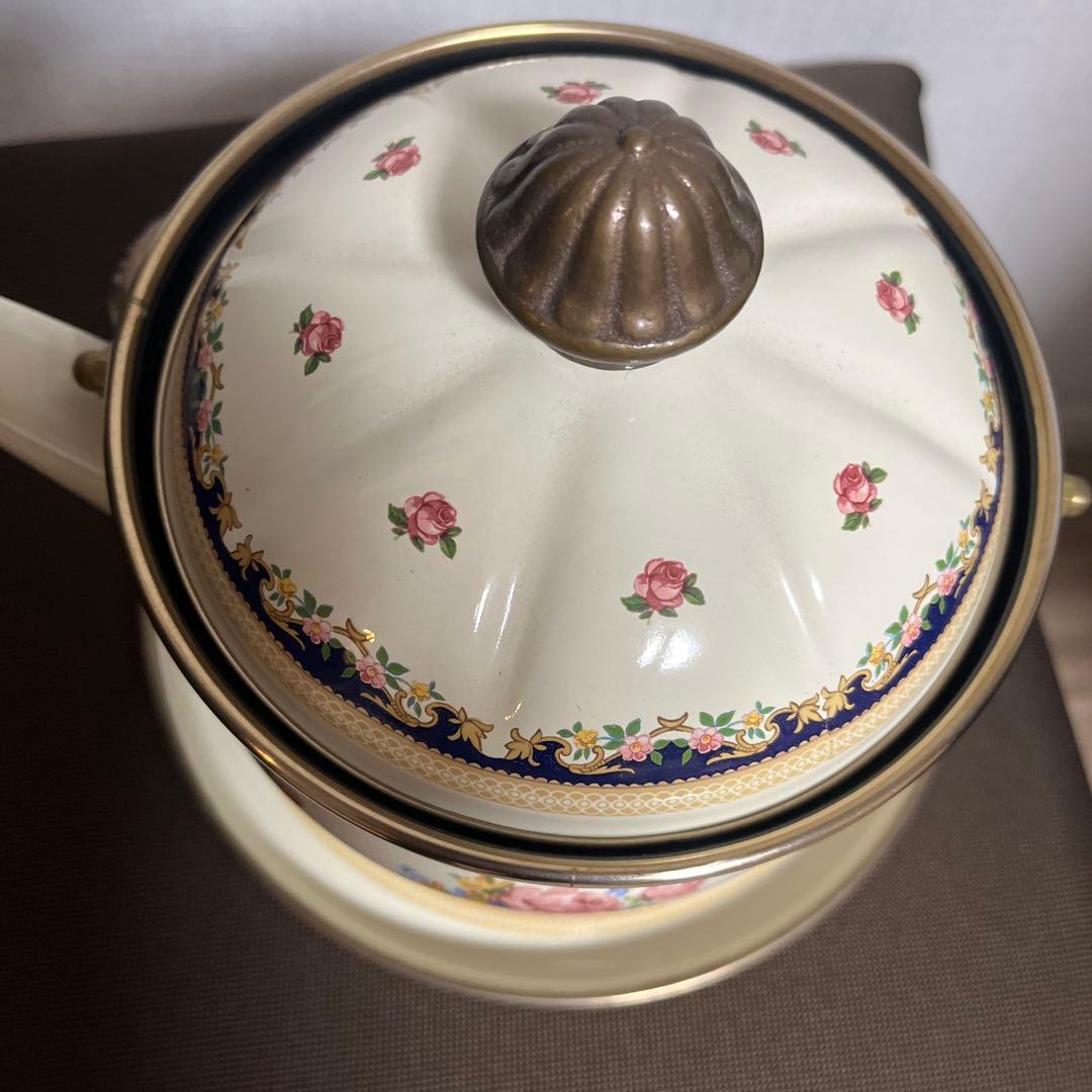 ASTA(アスター)のホーローケトル　ウォーマーセット