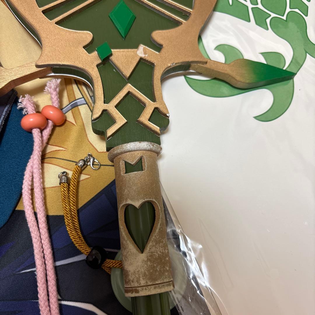 三分妄想　原神　魈　コスプレ　ウィッグ　衣装　靴　タトゥー　武器　Mサイズ