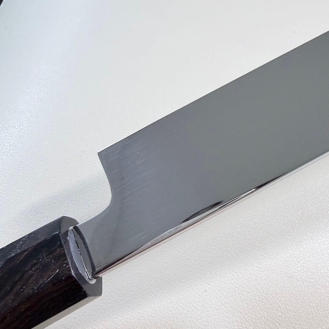 270mm 柳刃包丁 鏡面　黒檀八角柄 刺身包丁 「全鋼」︐