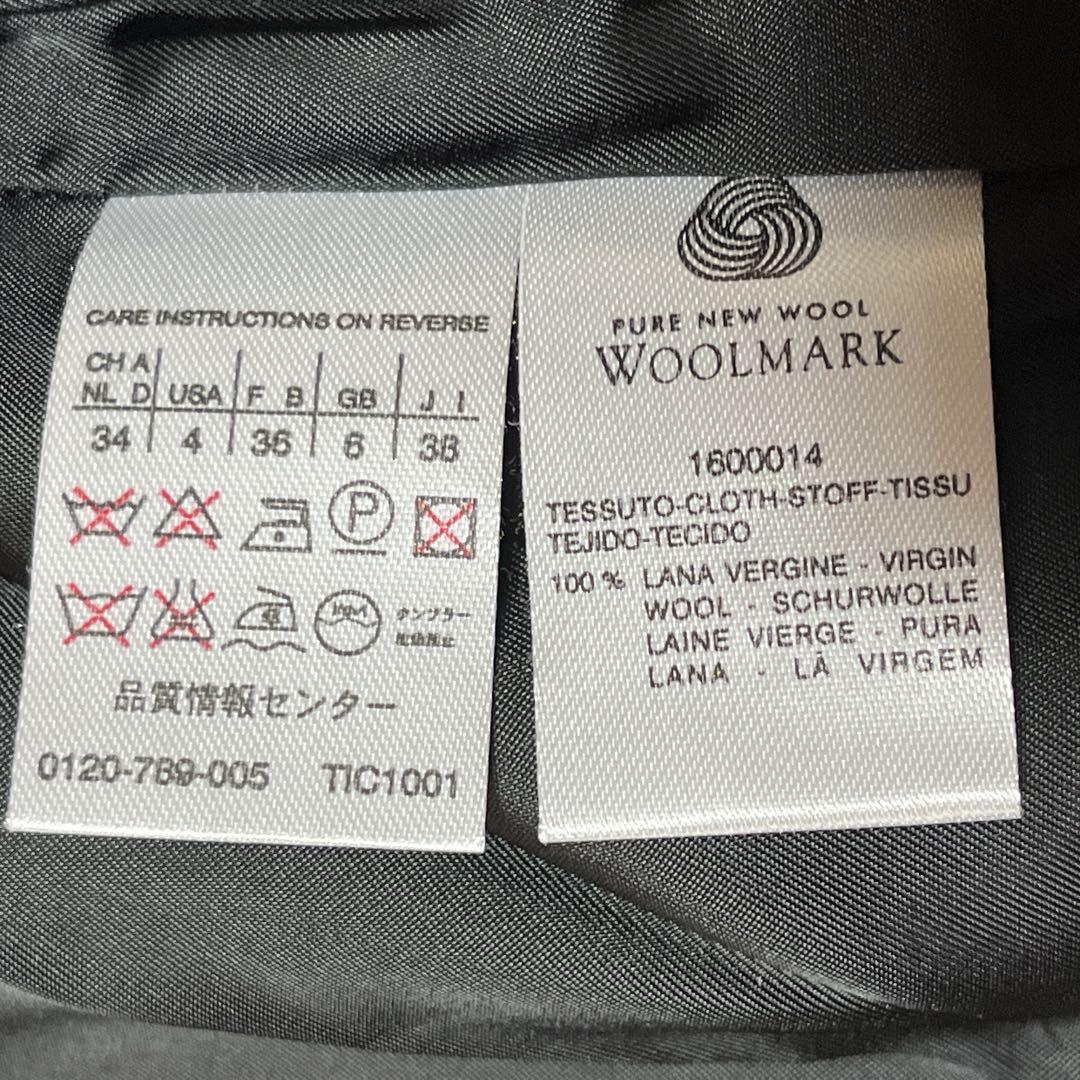 マックスマーラ ウールコート 38 ブラック 銀タグ ダブルブレスト