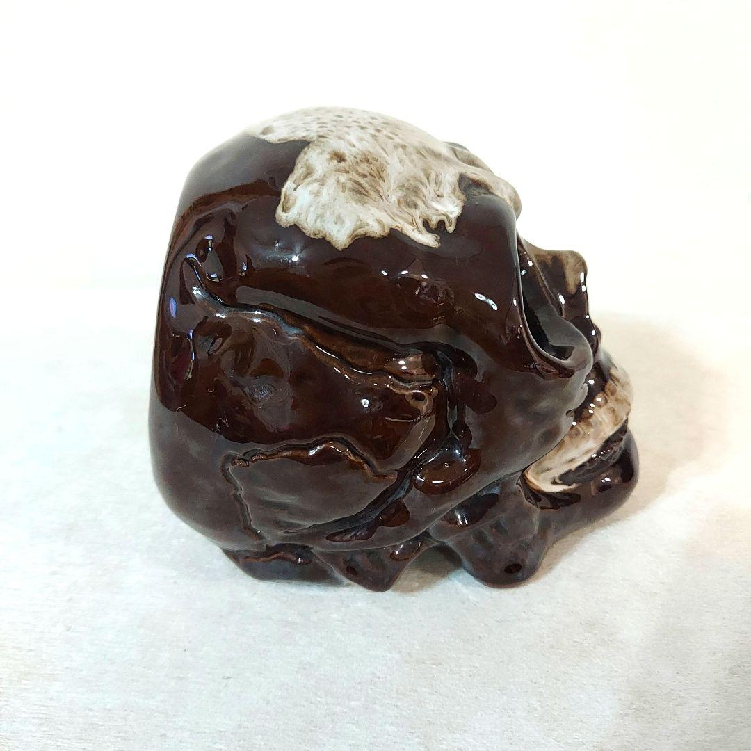 【希少品】髑髏 ドクロ 灰皿 マーブル スカル アッシュトレイ アメリカ　香炉