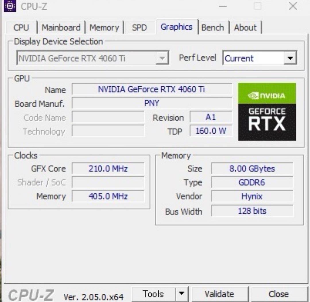 グラフィックボード・グラボ・ビデオカード PNY GEFORCE RTX4060Ti 8GB