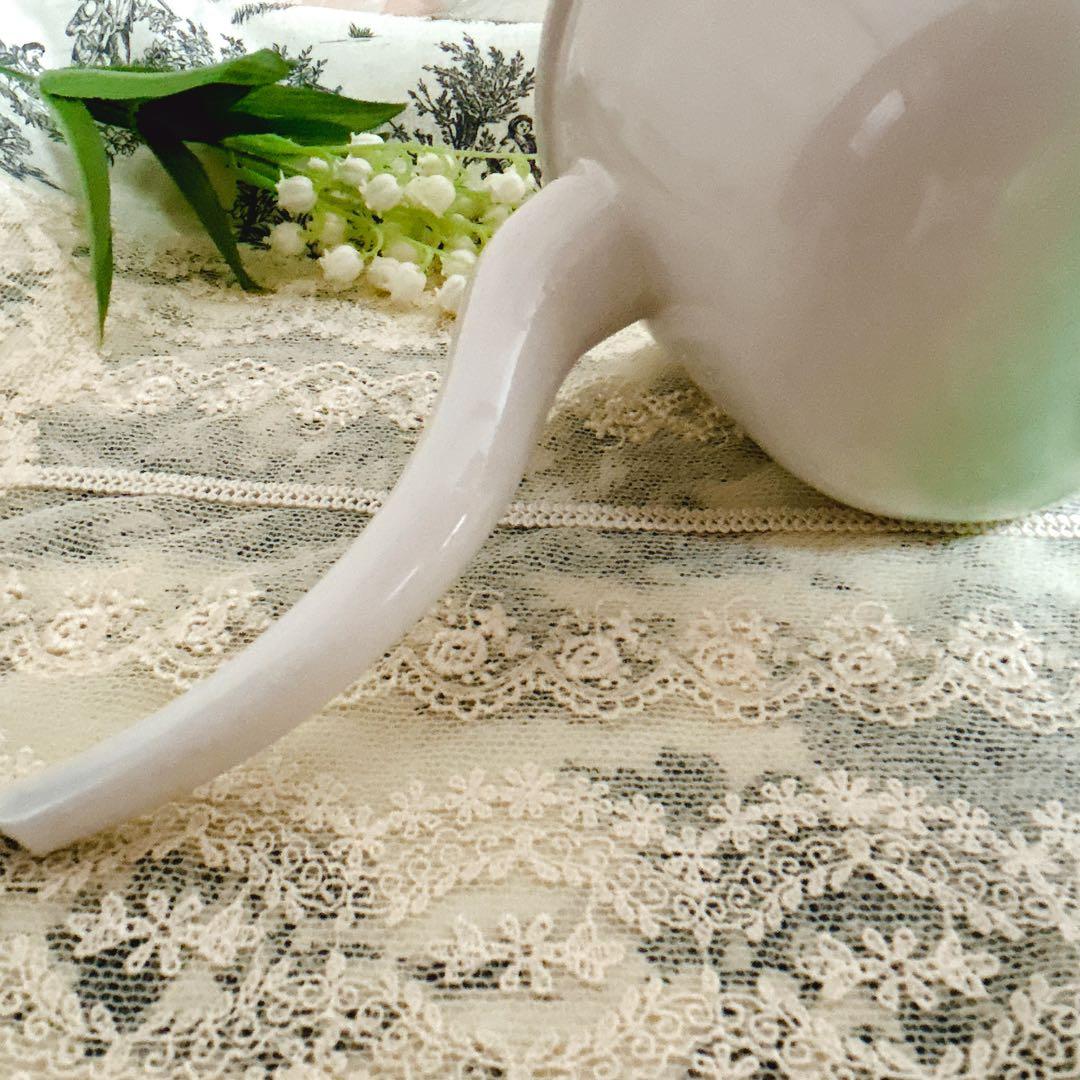 希少❣️箱付未使用オードリー水差しimaneイマン ホーロー薔薇雑貨 バラ マニー