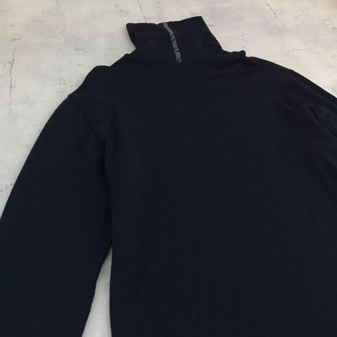 美品 タートルネック ニットM ネイビー Burberry バーバリー（値下げ）