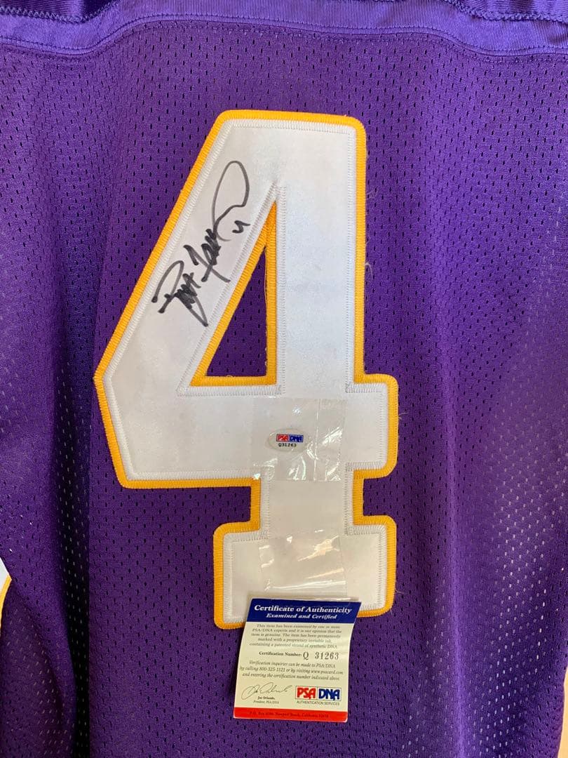 NFL MINバイキングス ブレットファーヴ autoオーセンティックジャージー