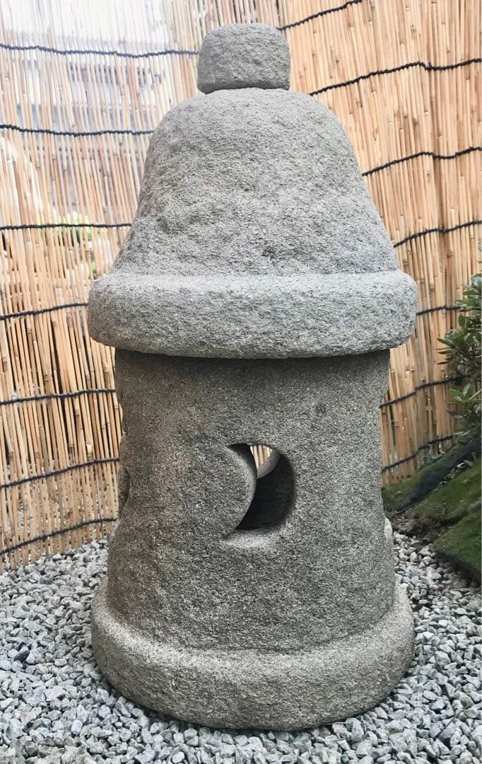 【天然自然石・石灯篭・坪庭灯篭・露地庭灯篭・足元照らし灯篭】庭石オブジェ置物箱庭