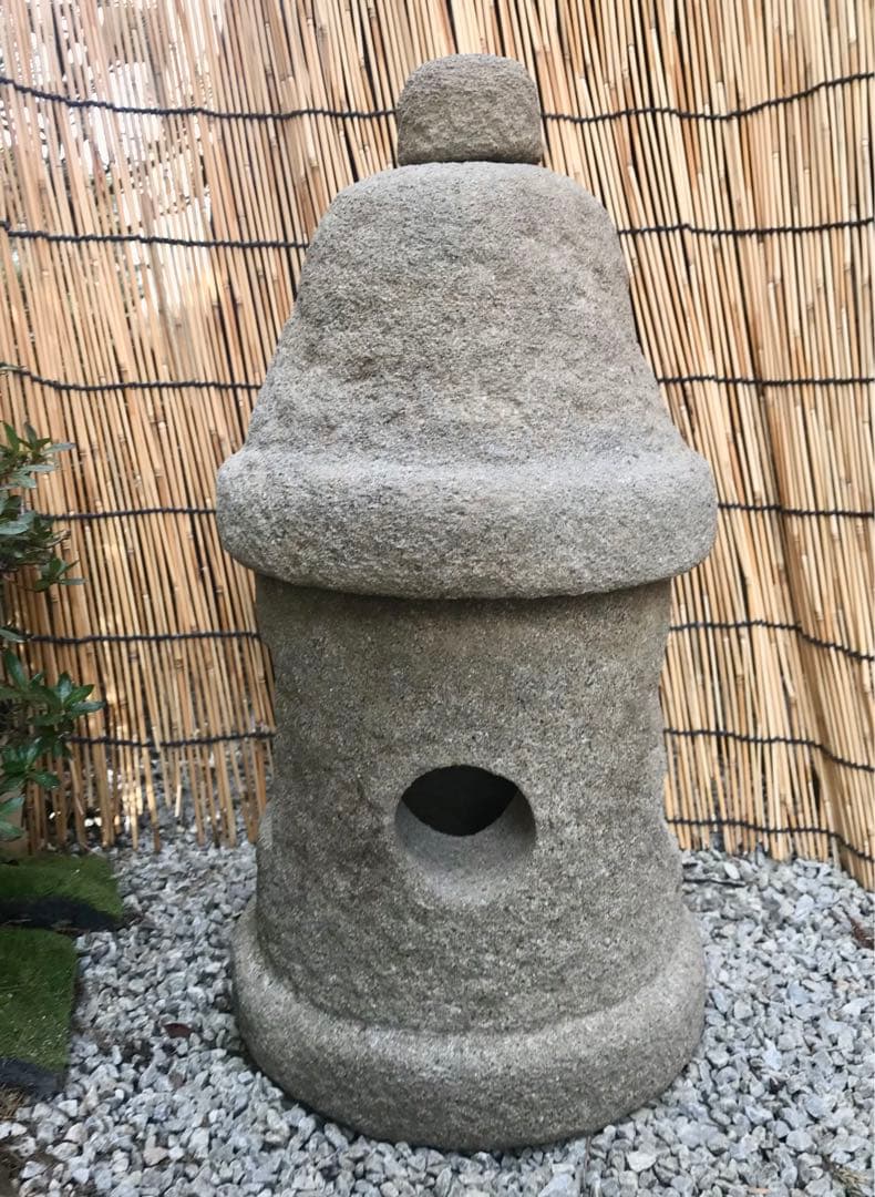 【天然自然石・石灯篭・坪庭灯篭・露地庭灯篭・足元照らし灯篭】庭石オブジェ置物箱庭