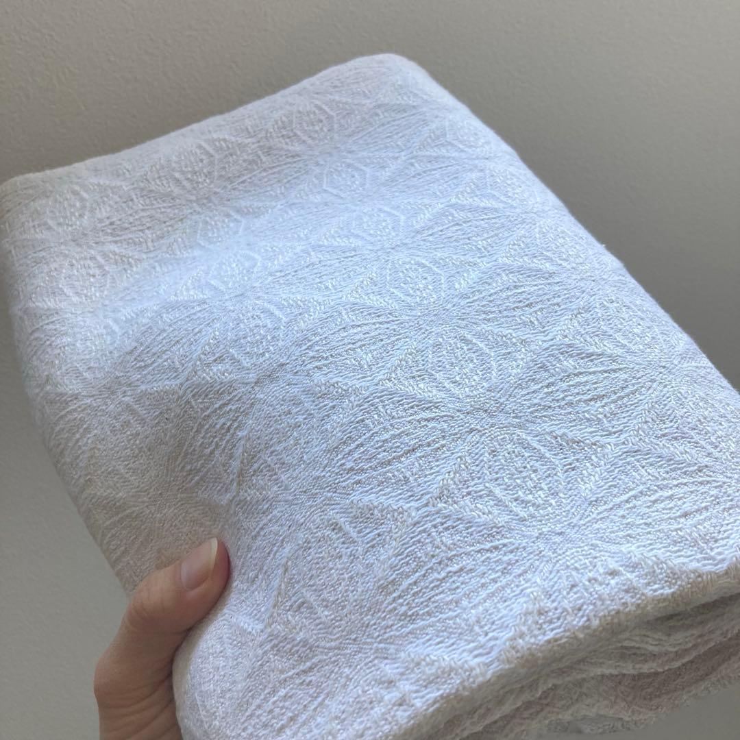 SWC216北欧ヴィンテージ1950s伝統織りリネンのテーブルクロス（特大サイズ