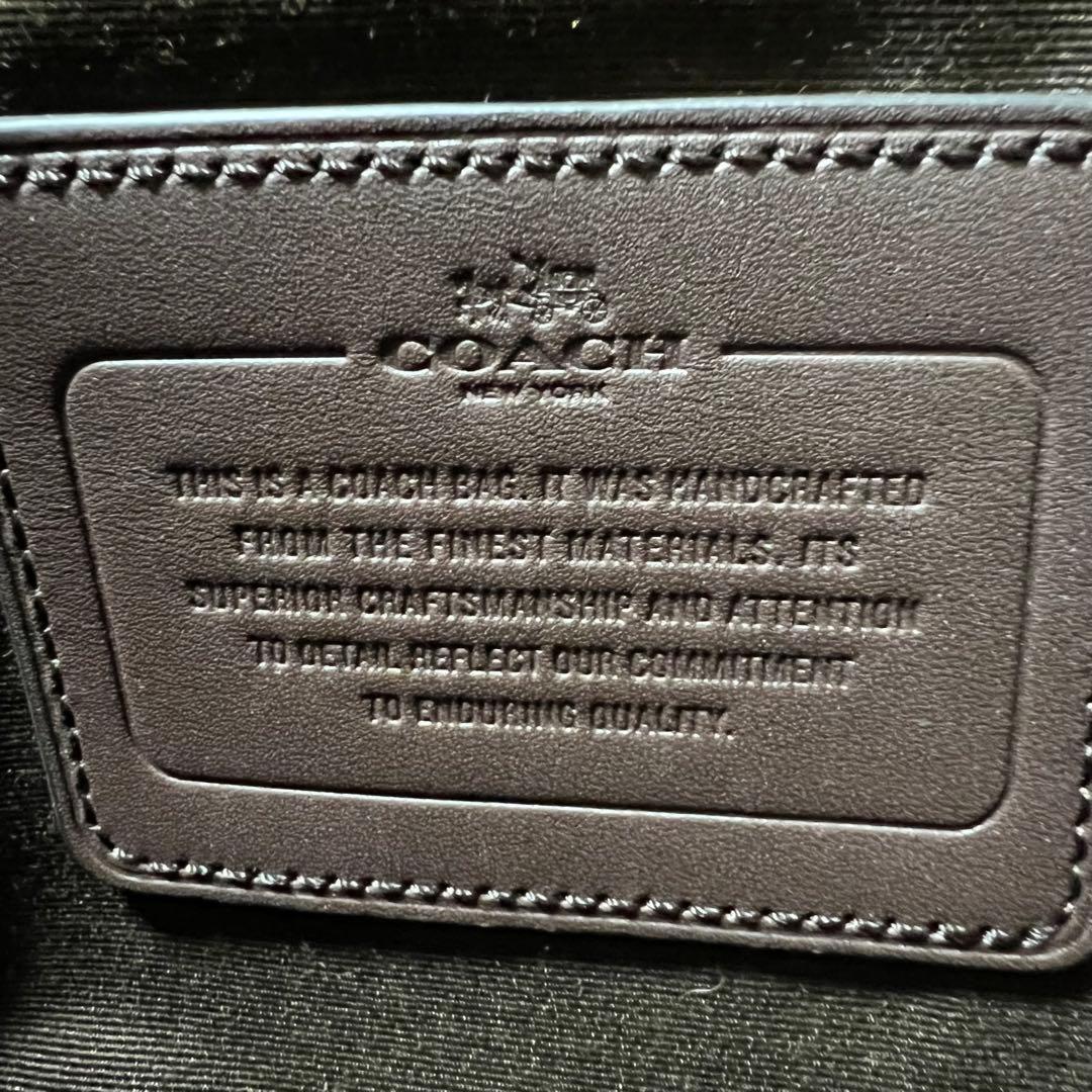 【良品】COACH コーチ ビジネスバッグ ネイビー×ブラウン 71066