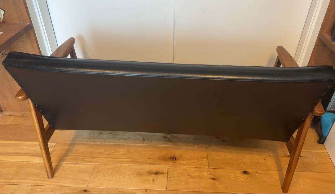 カリモク Kチェアー 2シーター ブラック