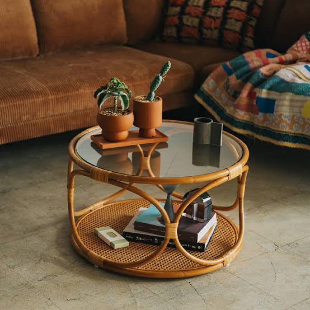 unico ウニコ WEAVA(ウィーバ) ラタン調センターローテーブル