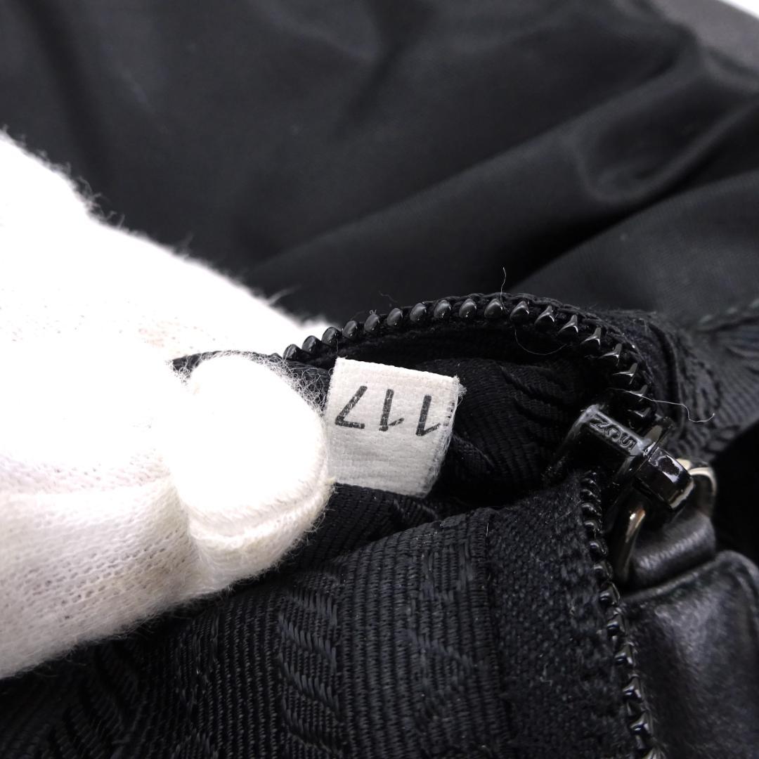 本物 良品■プラダ■ショルダーバッグ 三角ロゴ ブラック ナイロン ハンドバッグ