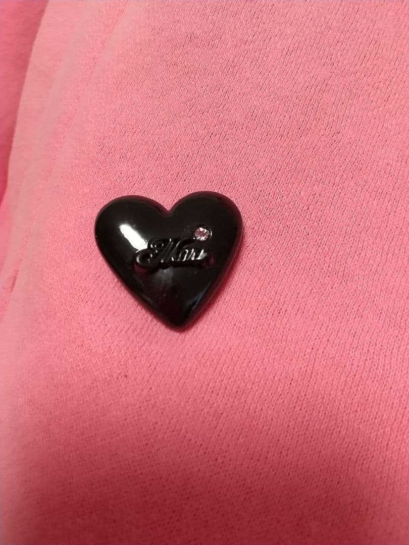 コートMARSネコ柄チェック フード ハートボタン ピンクマーズ平成ギャル