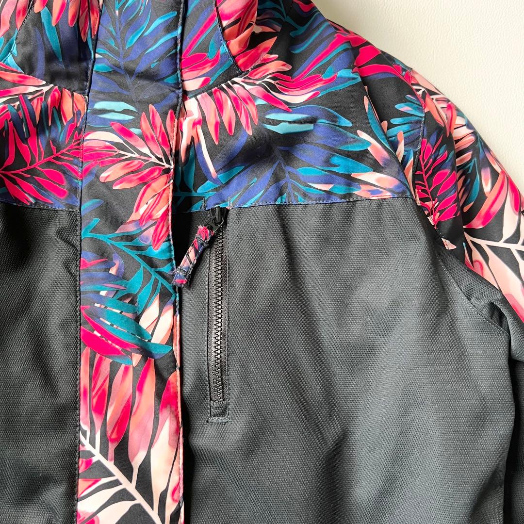 3250【美品】ROXY ジャケット 袖切替デザイン トロピカル　レディース