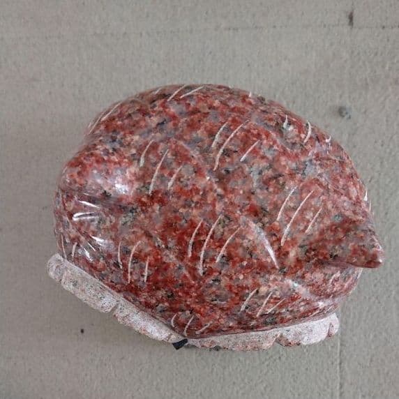 フクロウ ミミズク 切り株 石材彫刻 置物 インテリア