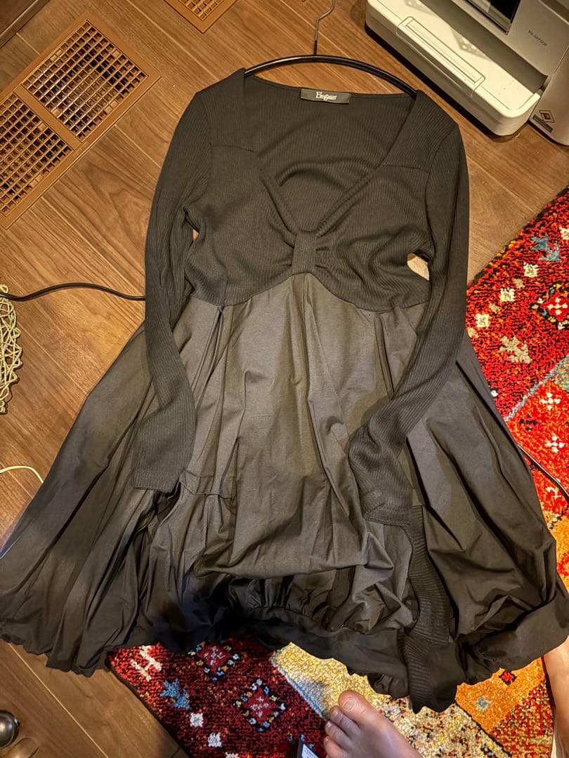 エイココンドウ長袖チュニックワンピ　４２ 黒