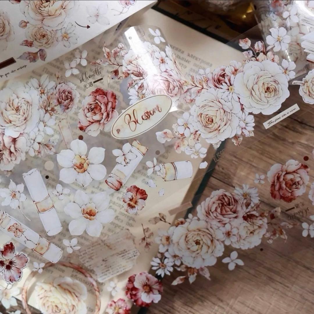 PET 5.5cm×6m 海外マスキングテープ　海外マステ　花