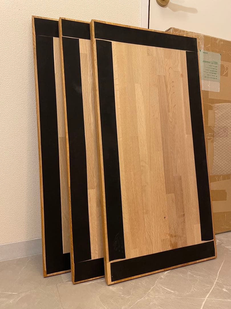 IKEA KALLAX 2x2用 オーク集成材天板(加工3枚＋未加工1枚セット)