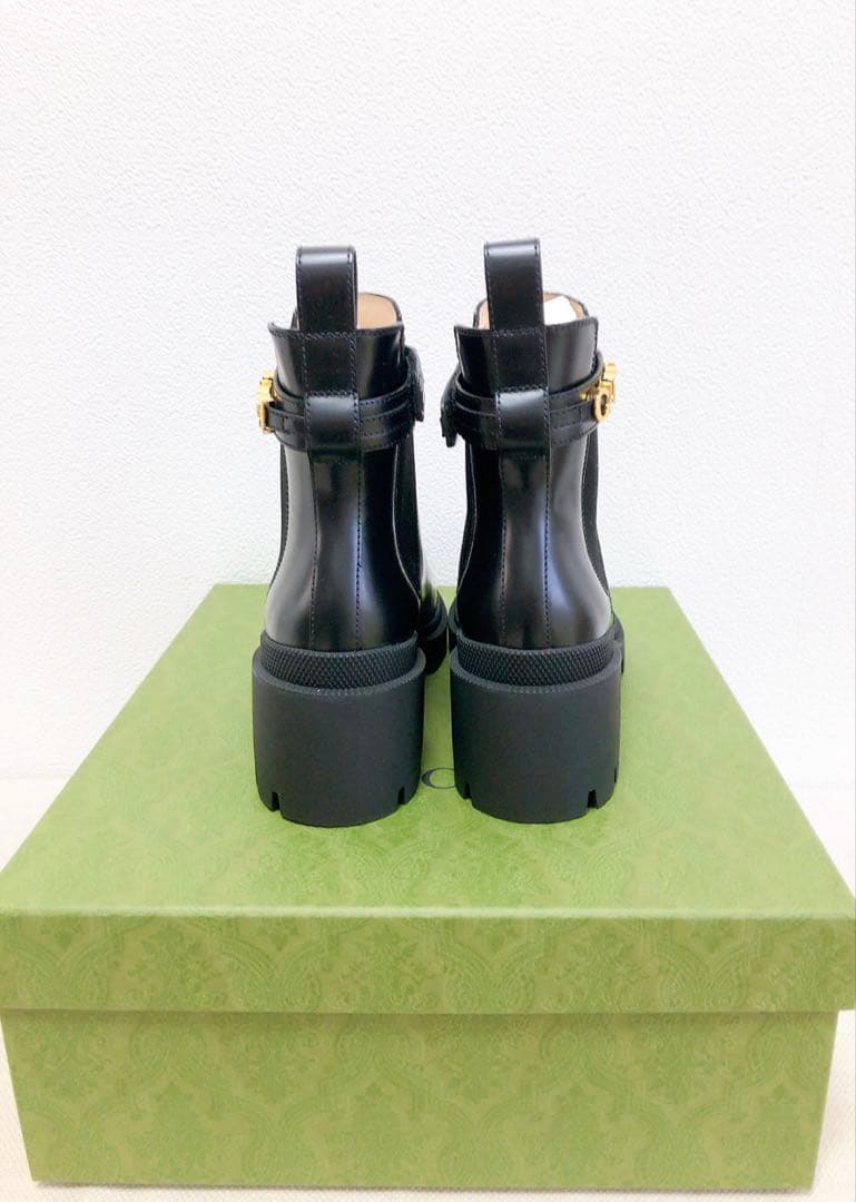 新品未使用☆GUCCI ベルト付き　サイドゴアブーツ　38(25cm相当)