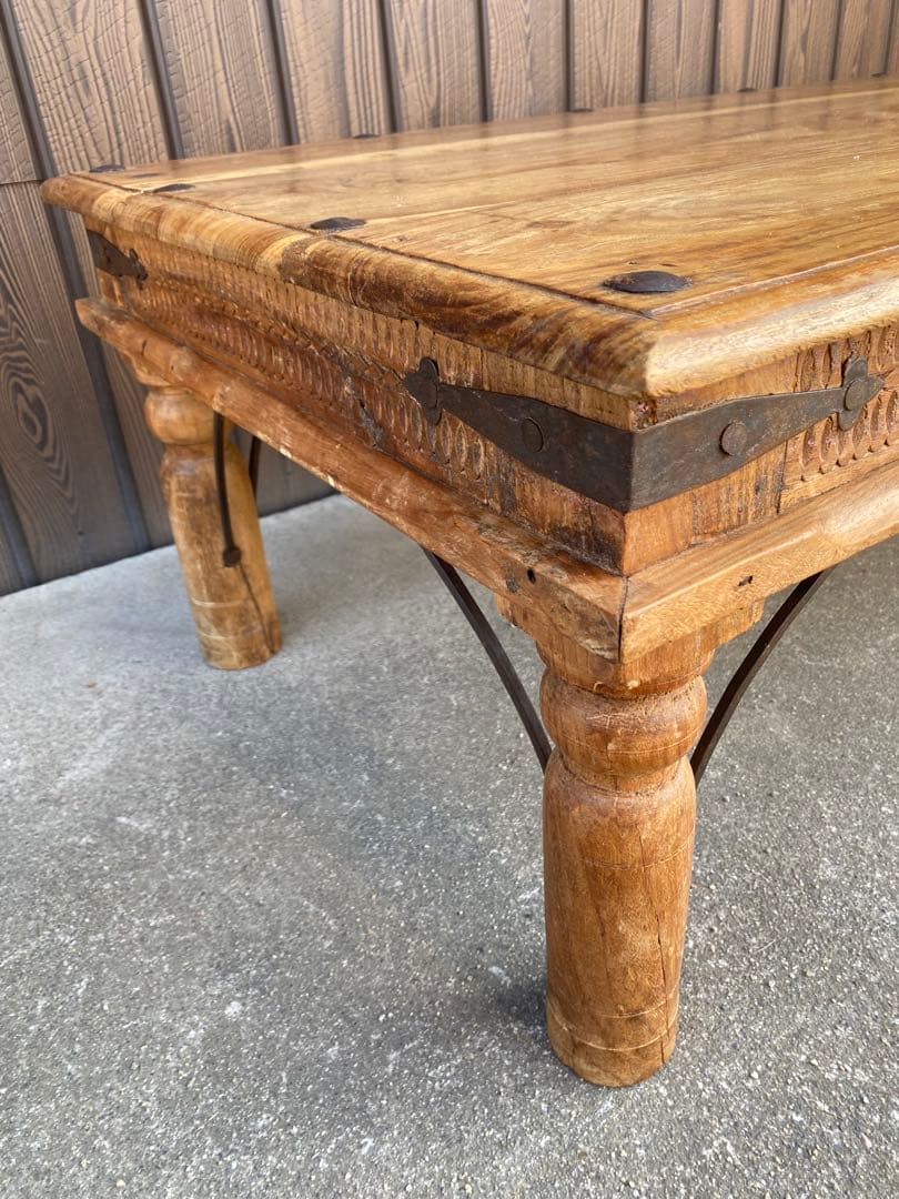 木製ローテーブル　メキシコ　ヴィンテージ　什器　店舗　ディスプレイ　アンティーク