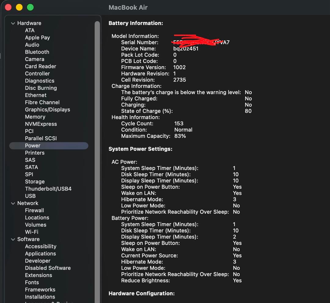 【美品】MacBook Air M1 2020 8GB/256GB