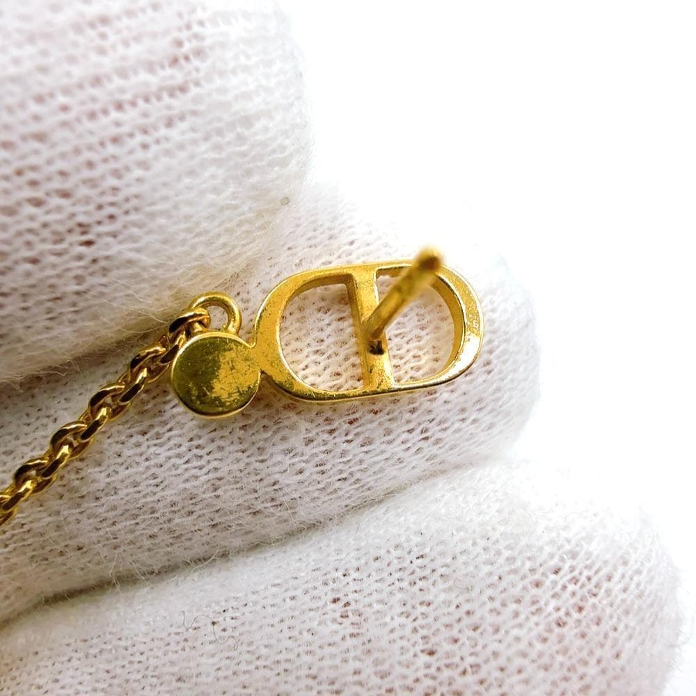 ◇クリスチャンディオール◇ラインストーン/CDロゴ/ピアス/ゴールド/ブランド