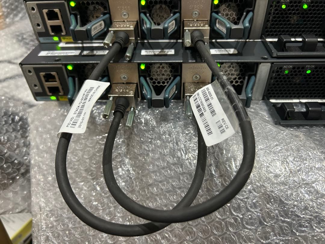 【CCNA、CCNP】2台セット スタックCisco L3スイッチ3650
