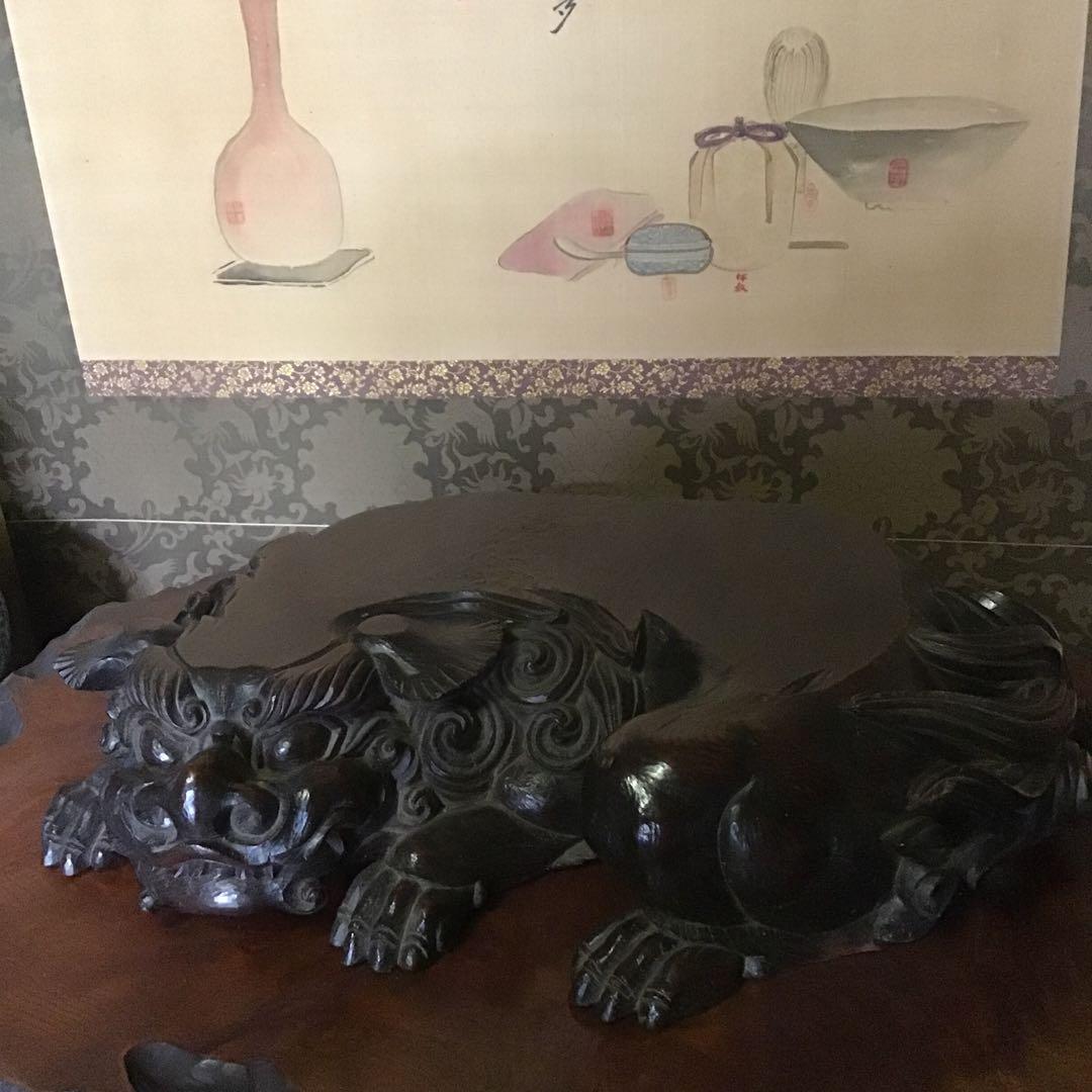 置物台　幕末〜明治　欅材　富豪床ノ間　傳立川和四郎富種