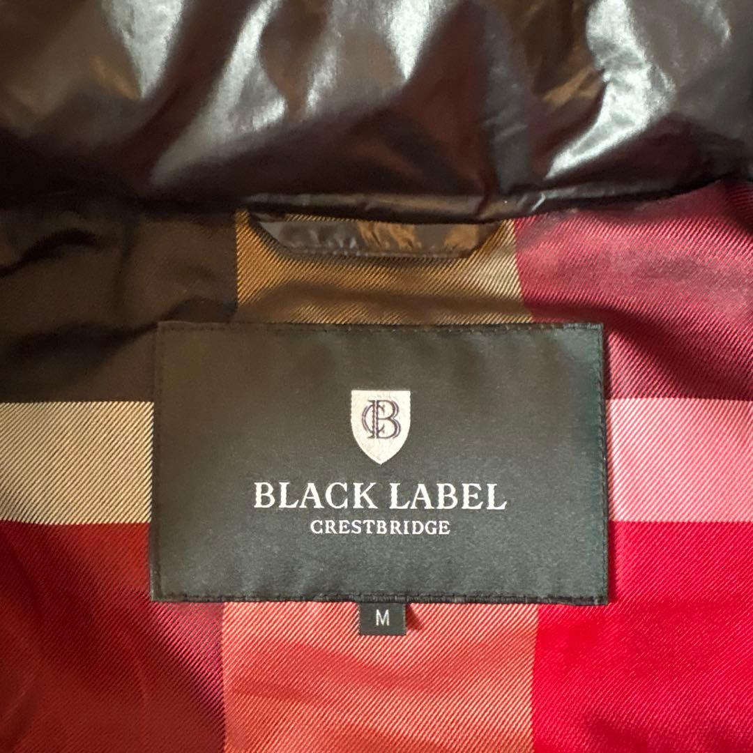 ブラックレーベル　メンズダウンジャケット チェック柄(サイズM)