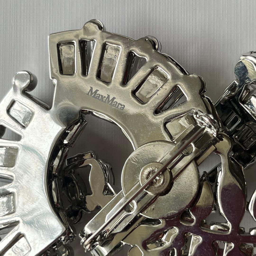 極美品　MaxMara ブローチ クリスタル