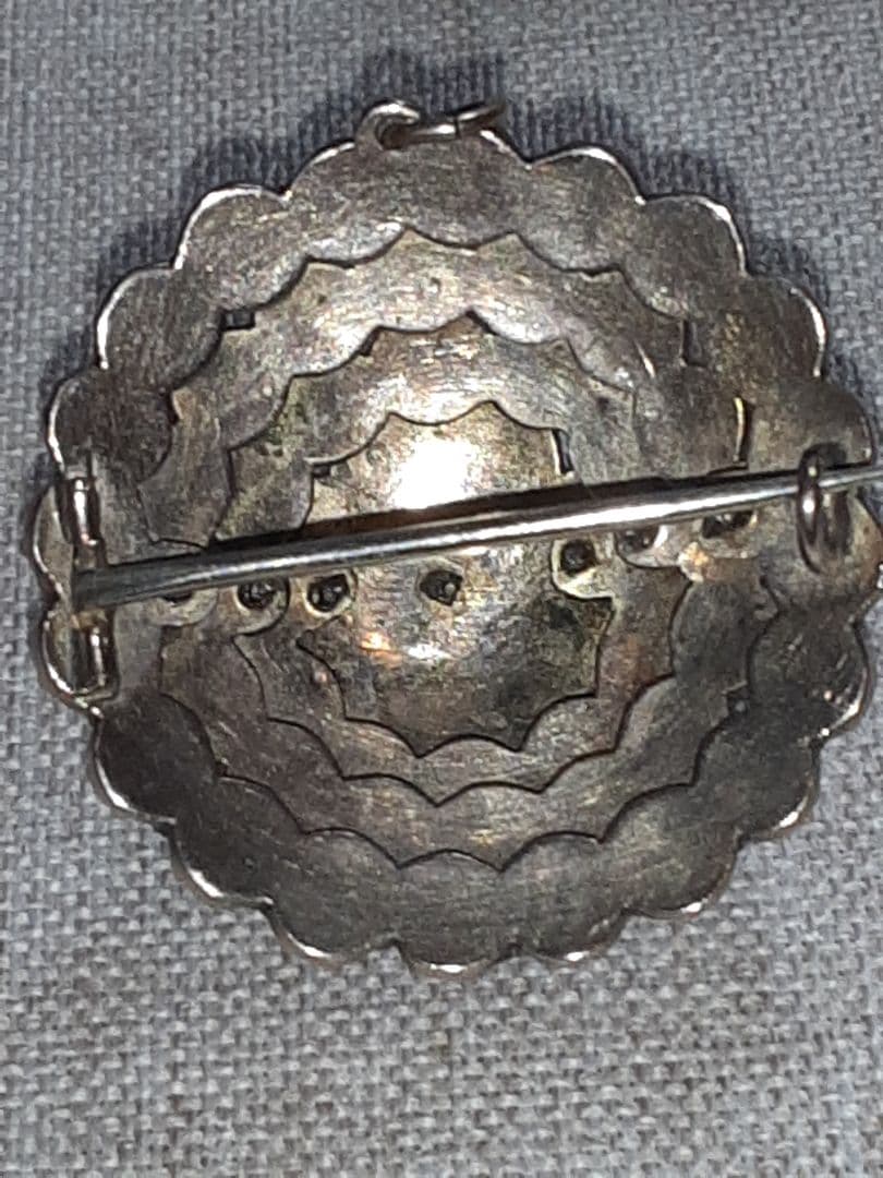 アンティークチェコガーネットブローチ/ペンダントトップ