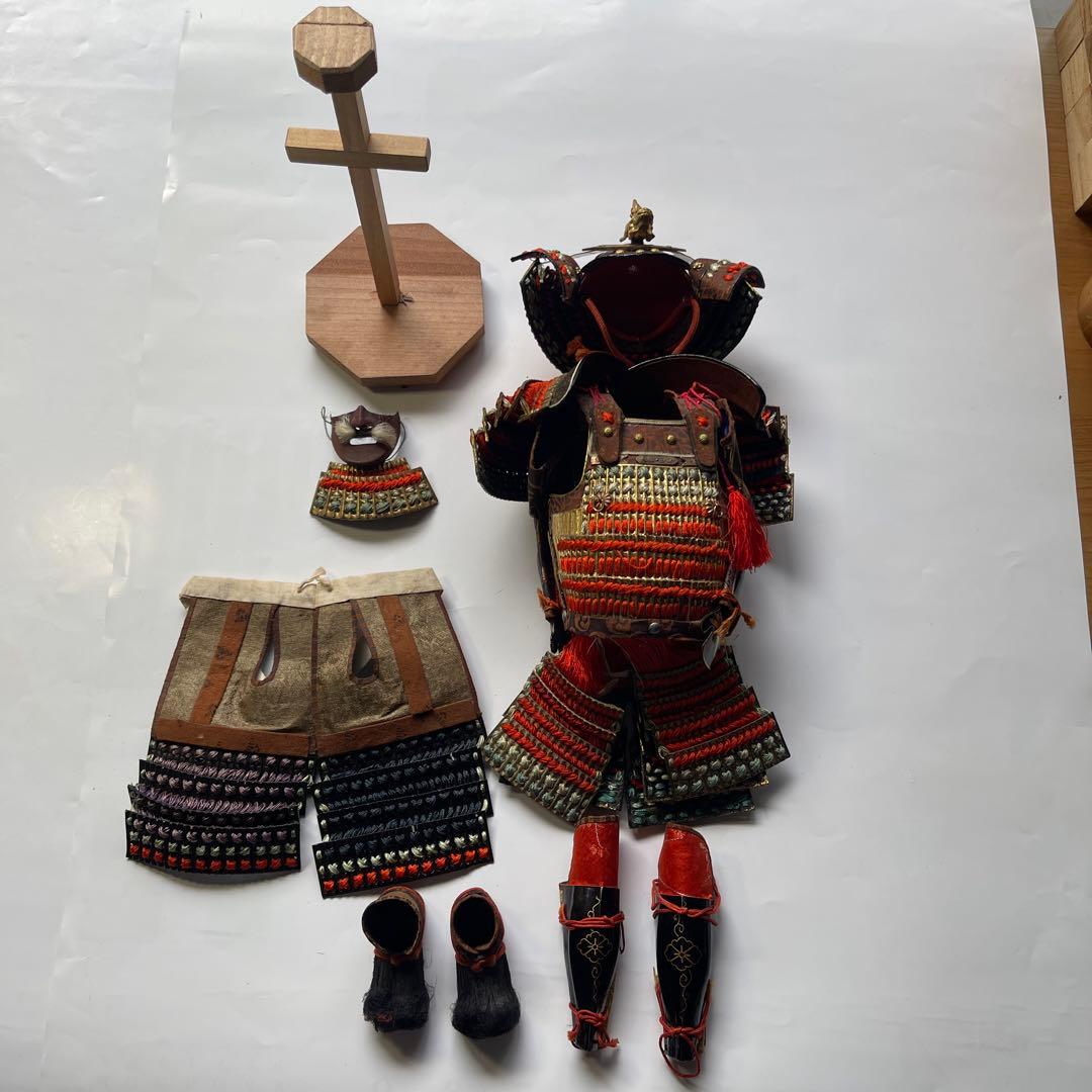 貴重！ 武者人形　武士の鎧 兜人形 75年前の日本古来の伝統的武者人形作品