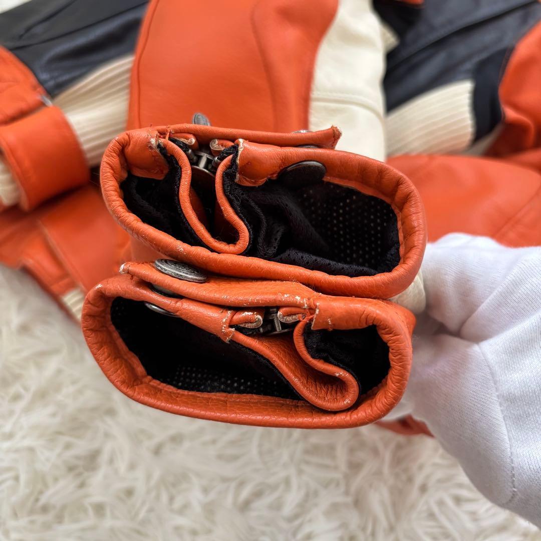 ハーレーダビッドソン シングル ライダースジャケット 革ジャン レディースL