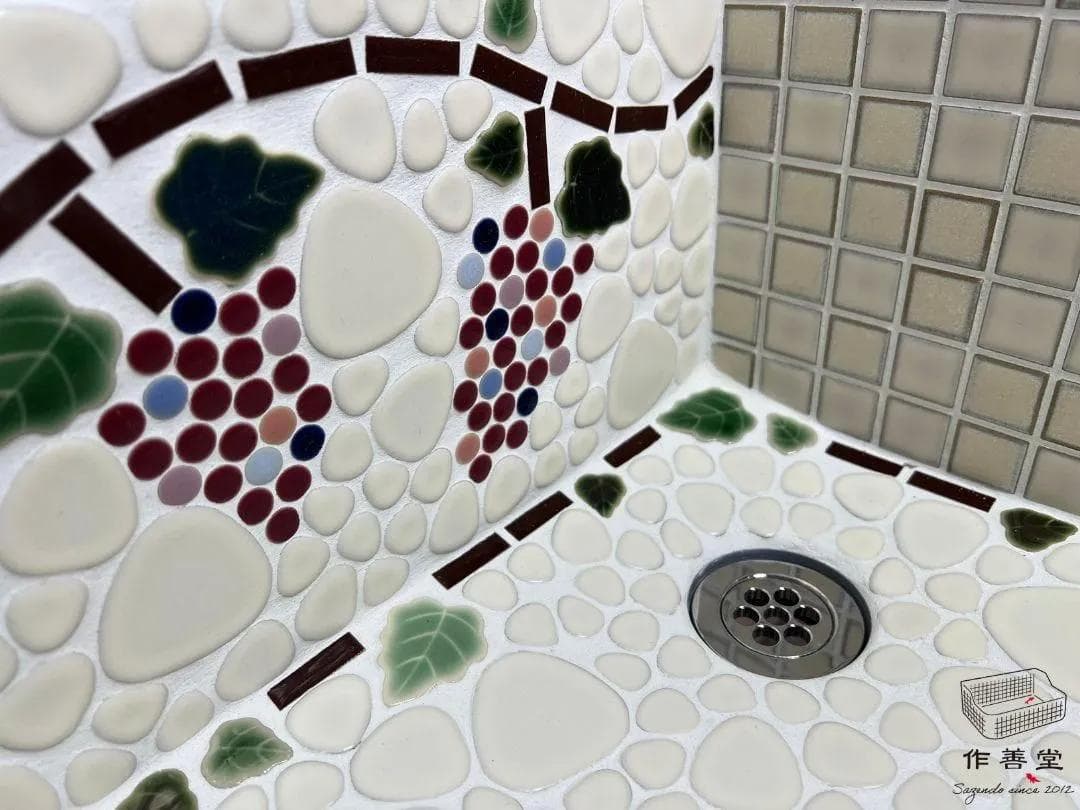 作善堂タイルシンク流し台　美濃焼タイルシンク　タイル流し　ＸＳサイズ　5048