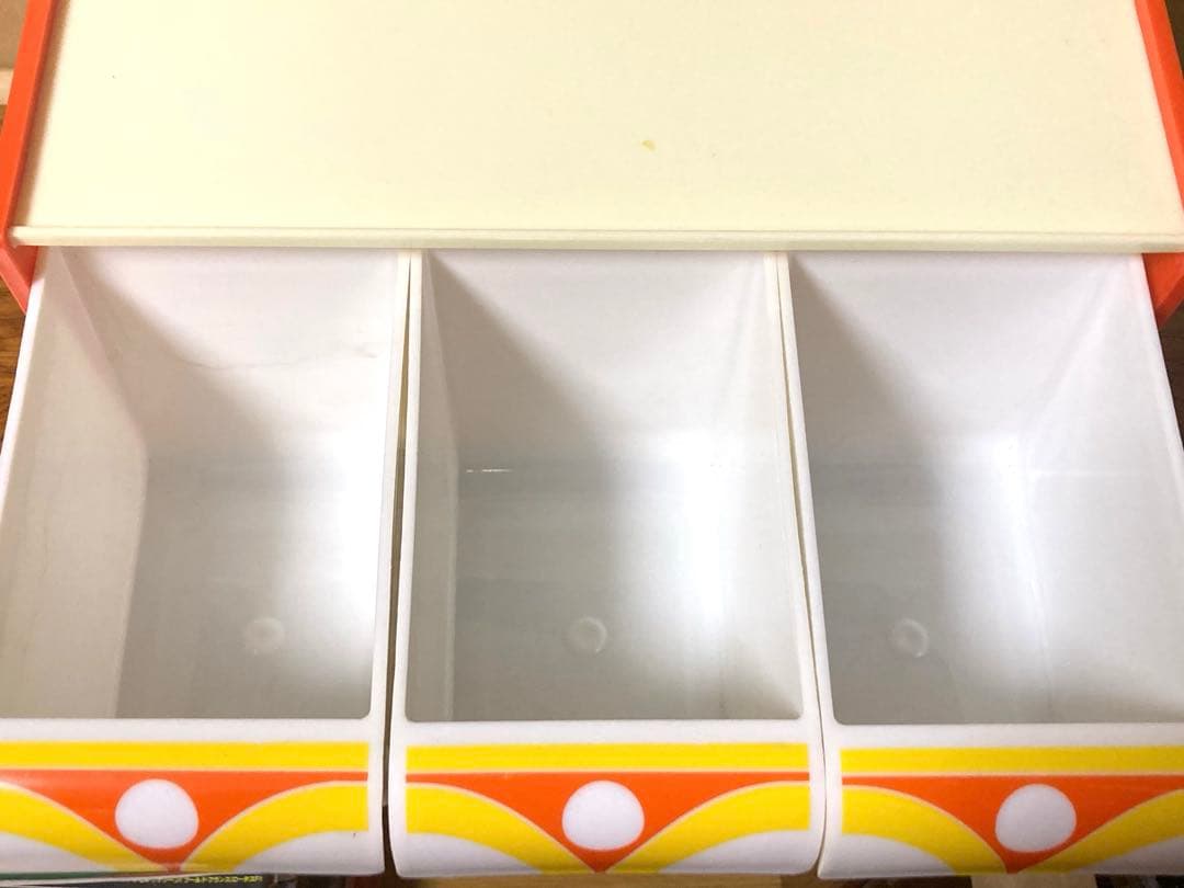 希少 70年代 ビンテージ 調味料ケース 3連ラック 小物入れ 昭和 レトロ