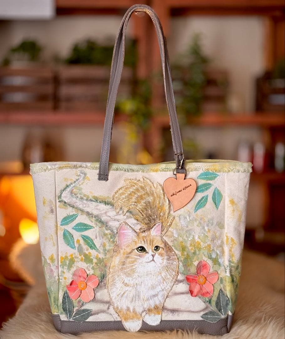 かおり様オーダーバッグ　トートバッグねこ
