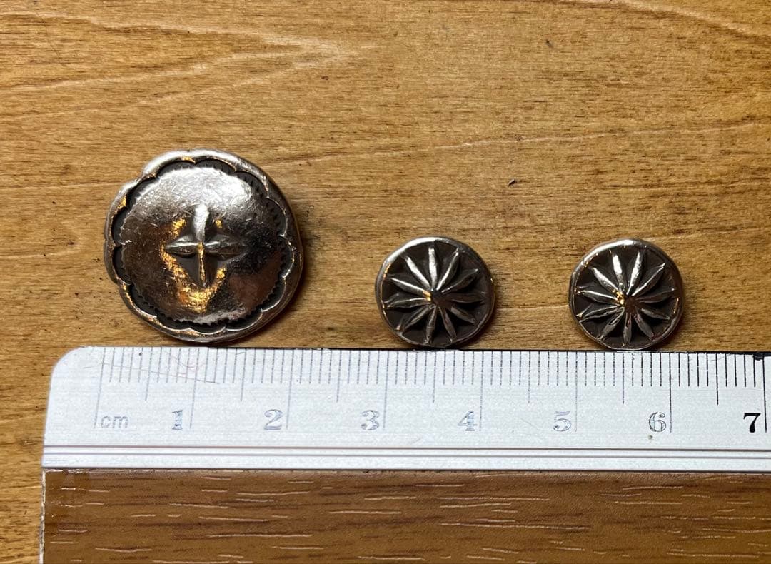 SUTDIO T&Y シルバーコンチョ3個セット