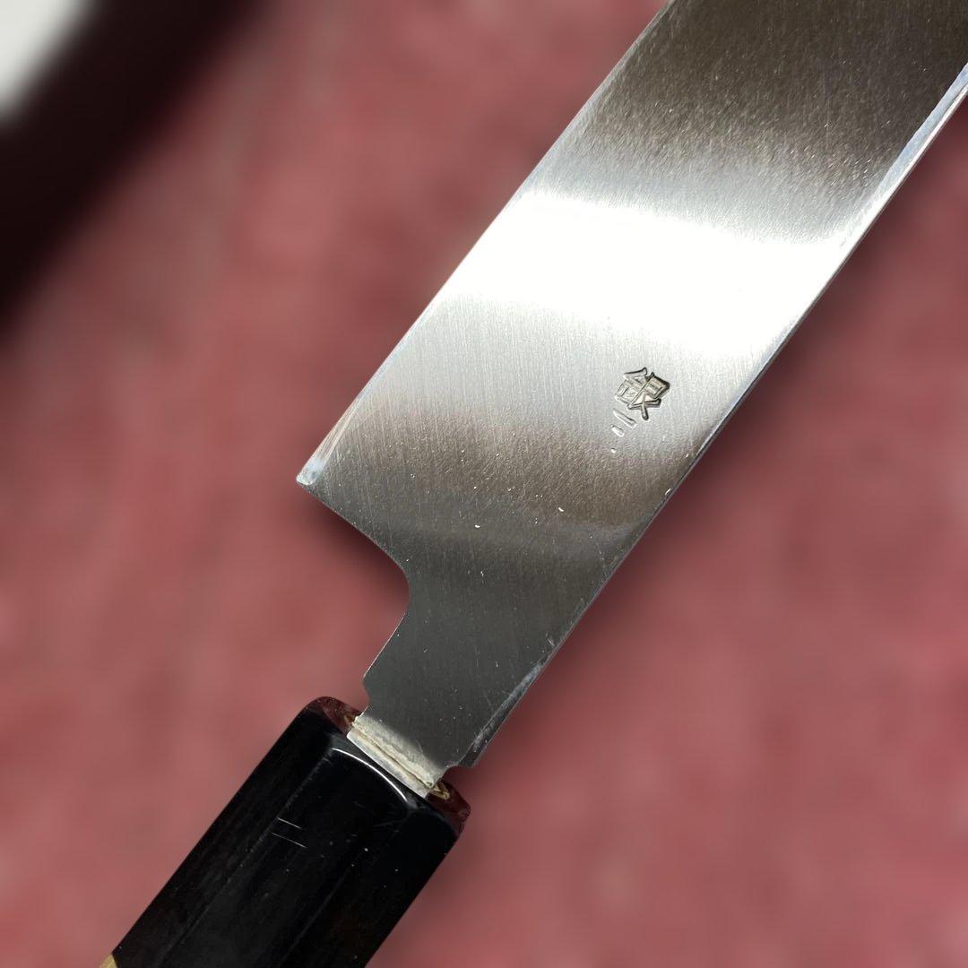 銀三　柳刃包丁　300㎜ 尺0寸　鏡面、本刃付け