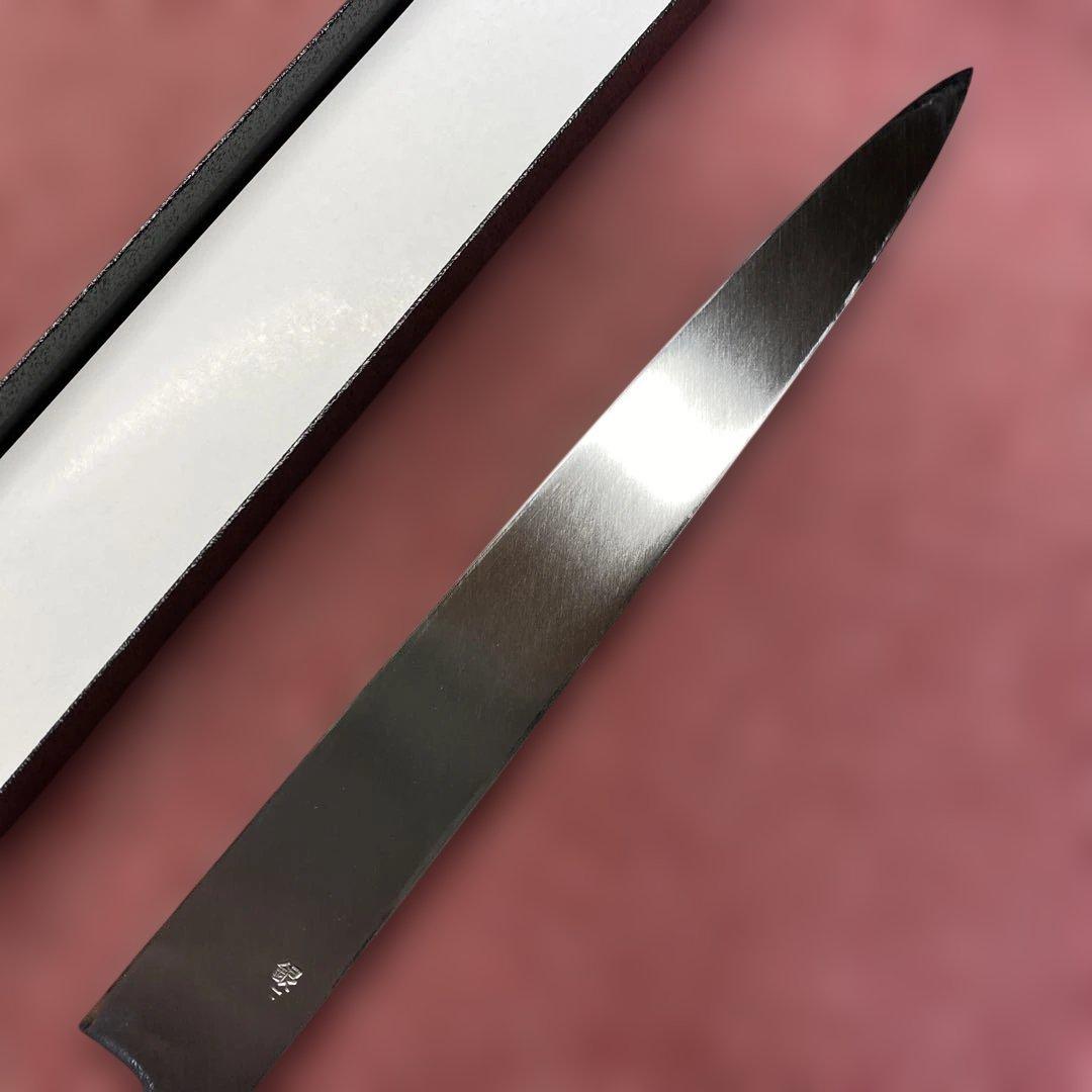 銀三　柳刃包丁　300㎜ 尺0寸　鏡面、本刃付け