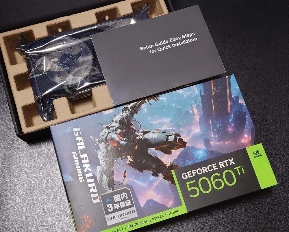 グラフィックボード・グラボ・ビデオカード GeForce RTX 5060 Ti 16GB GALAKURO GAMING