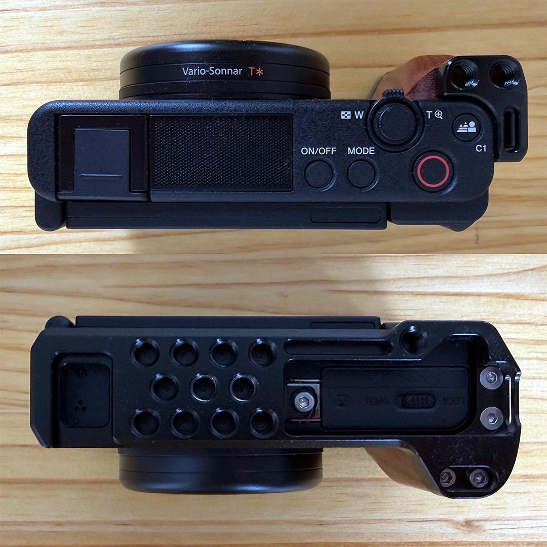 SONY VLOGCAM ZV-1G ＋ SmallRig木製カメラリグ付き