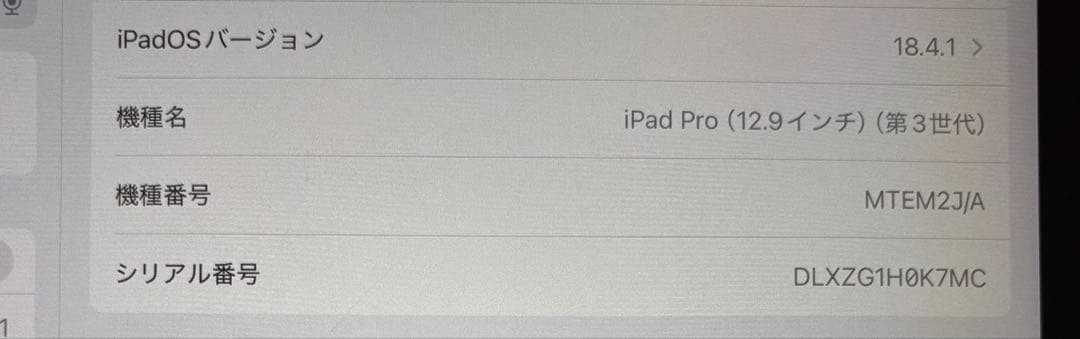 iPad Pro 12.9インチ（第3世代／64GB／WiFiモデル）