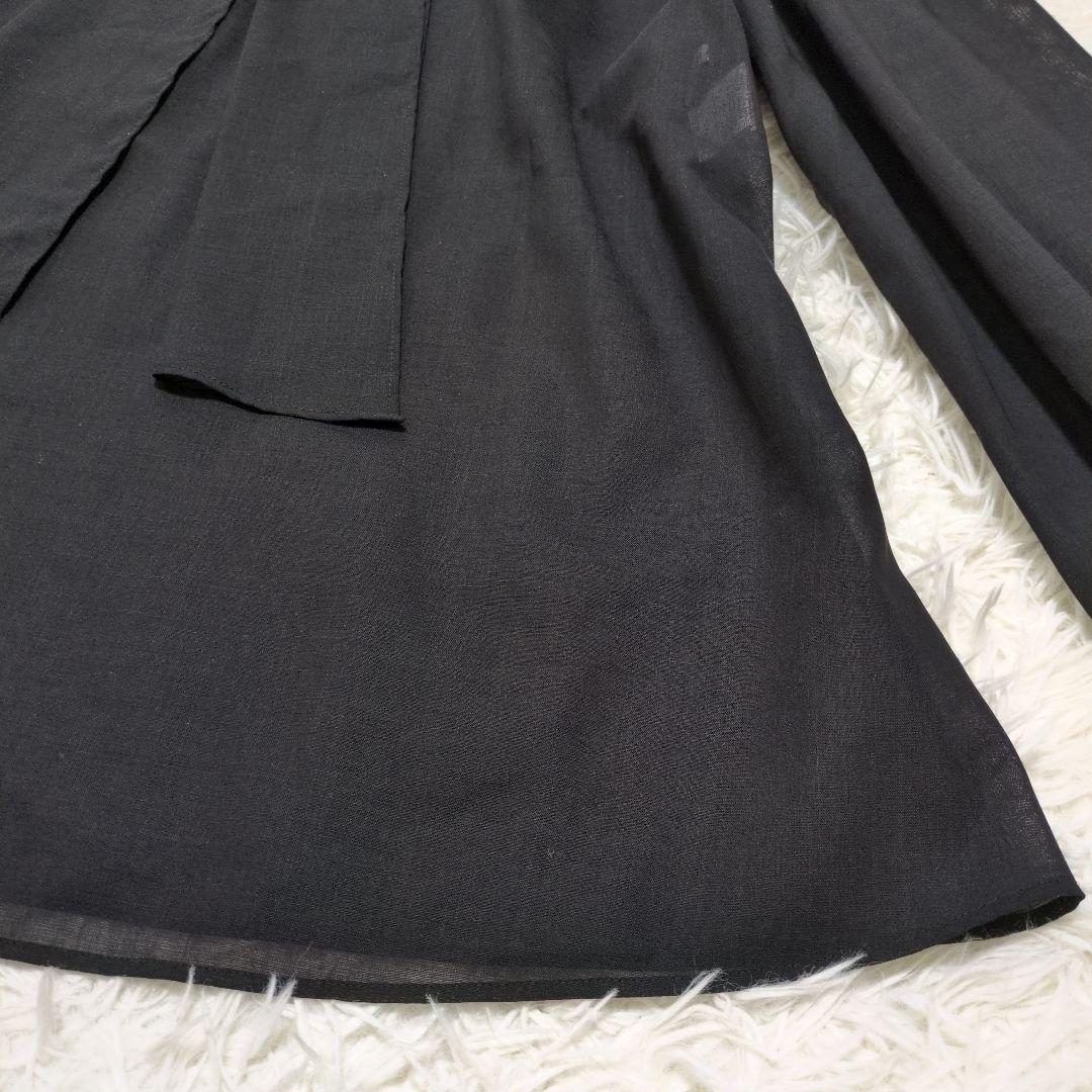 美品【アナイ】ANAYI 黒 ボウタイブラウス 38(M) 透け感 日本製