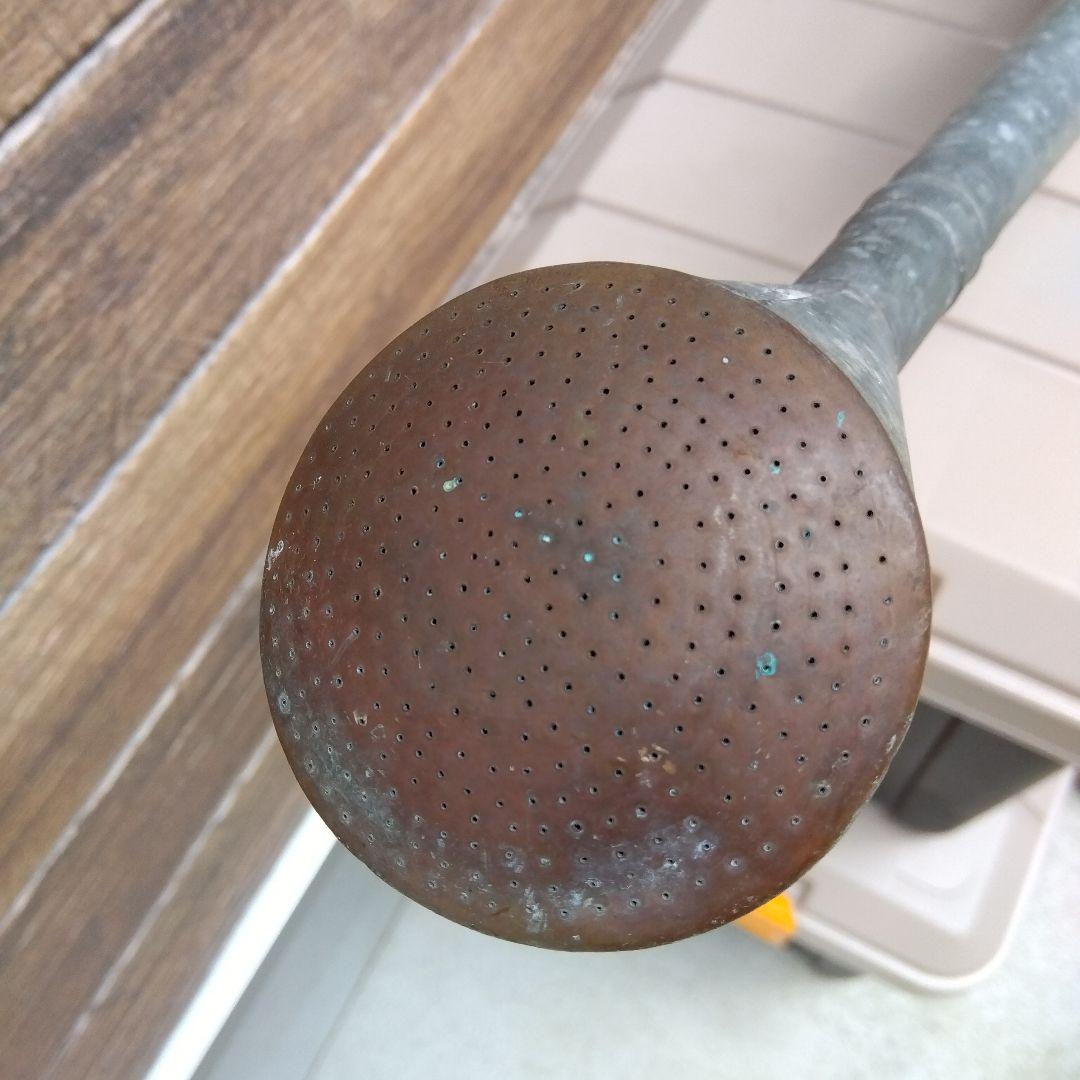 ジョウロ　ブリキ如雨露　アンティークじょうろ　ブリキジョーロ　花入れディスプレイ